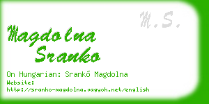 magdolna sranko business card